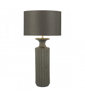 Dugan Table Lamp Black Volcanic Glaze With Shade-1