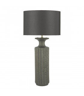 Dugan Table Lamp Black Volcanic Glaze With Shade-2