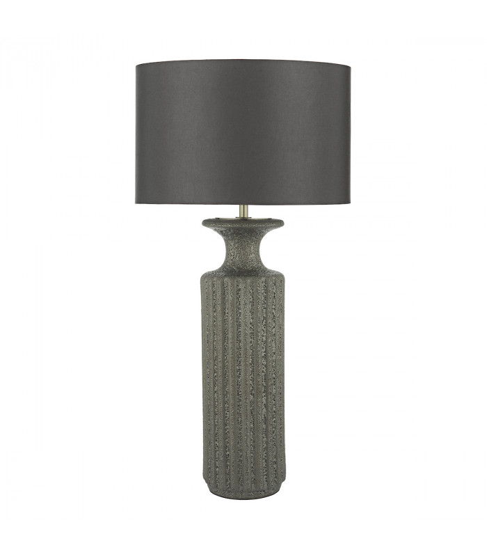 Dugan Table Lamp Black Volcanic Glaze With Shade-2