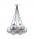 Elpis 7 Light Cluster Pendant Ceiling Light Polished Chrome Smoked Dimpled 150mm Glass-1