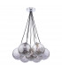 Elpis 7 Light Cluster Pendant Ceiling Light Polished Chrome Smoked Dimpled 150mm Glass-2