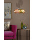 Elpis 7 Light Cluster Pendant Ceiling Light Polished Chrome Mixed Coloured Dimpled 150mm Glass-3
