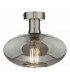 Emerson Semi Flush Ceiling Light Antique Chrome Smoked Pumpkin Glass-1