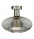 Emerson Semi Flush Ceiling Light Antique Chrome Smoked Pumpkin Glass-2