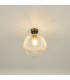 Emerson Semi Flush Ceiling Light Antique Brass Round Ribbed Glass-3