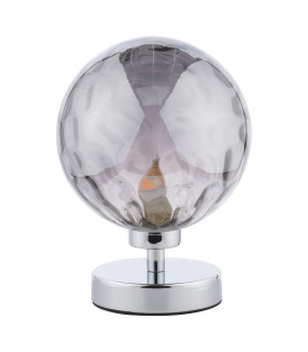 Esben Table Lamp Polished Chrome Smoked Dimpled 150mm Glass-2