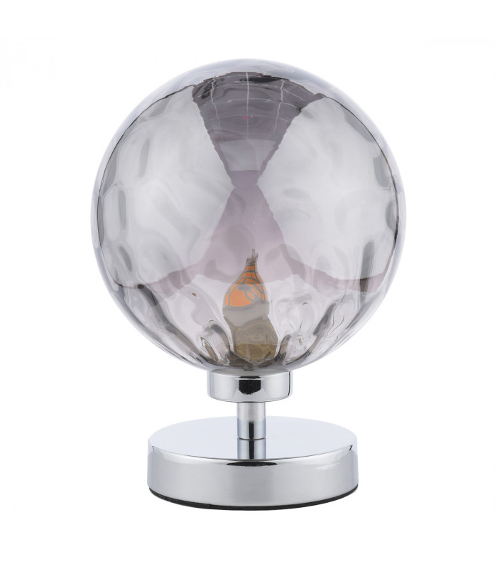 Esben Table Lamp Polished Chrome Smoked Dimpled 150mm Glass-2