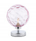 Esben Table Lamp Polished Chrome Pink Dimpled 150mm Glass-1