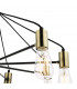 Gabriel 8 Light Pendant Ceiling Light Satin Black Antique Gold-3