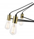 Gabriel 8 Light Pendant Ceiling Light Satin Black Antique Gold-4