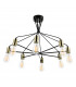 Gabriel 8 Light Pendant Ceiling Light Satin Black Antique Gold-6