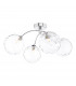 Izzy 4 Light Semi Flush Ceiling Light Polished Chrome Clear Dimpled 150mm Glass-1
