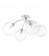 Izzy 4 Light Semi Flush Ceiling Light Polished Chrome Clear Dimpled 150mm Glass-2