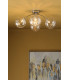 Izzy 4 Light Semi Flush Ceiling Light Polished Chrome Clear Dimpled 150mm Glass-3