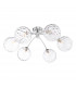 Izzy 6 Light Semi Flush Ceiling Light Polished Chrome Clear Dimpled 150mm Glass-1