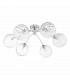 Izzy 6 Light Semi Flush Ceiling Light Polished Chrome Clear Dimpled 150mm Glass-2