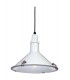 1 Light Dome Ceiling Pendant White IP44, E27 - 1