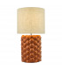 Jayden Table Lamp Orange Glaze With Shade-1