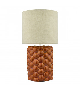 Jayden Table Lamp Orange Glaze With Shade-2