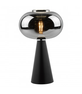 Jensen Table Lamp Smoked Glass Satin Black-1