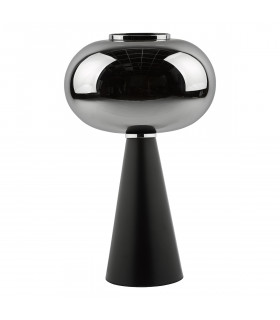 Jensen Table Lamp Smoked Glass Satin Black-2