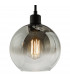 Lycia 3 Light Cluster Pendant Ceiling Light Matt Black Smoked Ombre Glass-3