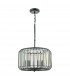 Naeva 3 Light Pendant Ceiling Light Satin Black Crystal-2
