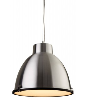 1 Light Dome Ceiling Pendant Aluminium, Frosted Glass, E27 - 1