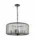 Naeva 4 Light Pendant Ceiling Light Satin Black Crystal-2