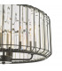 Naeva 4 Light Pendant Ceiling Light Satin Black Crystal-3