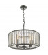Naeva 4 Light Pendant Ceiling Light Satin Black Crystal-5
