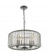Naeva 4 Light Pendant Ceiling Light Satin Black Crystal-6