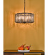 Naeva 4 Light Pendant Ceiling Light Satin Black Crystal-8