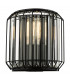 Naeva 2 Light Wall Light Matt Black Glass-1