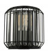 Naeva 2 Light Wall Light Matt Black Glass-2