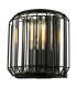 Naeva 2 Light Wall Light Matt Black Glass-3