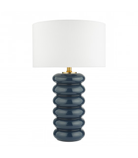 Niamh Table Lamp Blue Glass With Shade-2