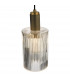 Nikolas Pendant Ceiling Light Natural Solid Brass Ribbed Cylinder Glass-2