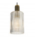 Nikolas Pendant Ceiling Light Natural Solid Brass Ribbed Cylinder Glass-3