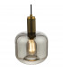 Nikolas Pendant Ceiling Light Natural Solid Brass Smoked Rounded Cuboid Glass-3