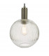 Nikolas Pendant Ceiling Light Antique Chrome Ribbed Round Glass-3