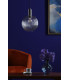Nikolas Pendant Ceiling Light Antique Chrome Ribbed Round Glass-5