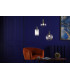 Nikolas Pendant Ceiling Light Antique Chrome Ribbed Round Glass-6