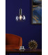 Nikolas Pendant Ceiling Light Antique Chrome Round Clear Glass-4