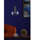 Nikolas Pendant Ceiling Light Antique Chrome Round Clear Glass-5