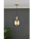 Nikolas Pendant Ceiling Light Polished Nickel Smoked Rounded Cuboid Glass-4