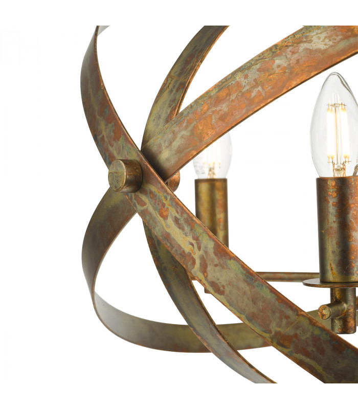 Nitya 5 Light Pendant Ceiling Light Mottled Copper-4