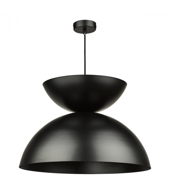 Riya Dome Pendant Ceiling Light Matt Black-1