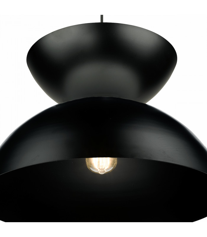 Riya Dome Pendant Ceiling Light Matt Black-3