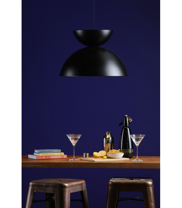 Riya Dome Pendant Ceiling Light Matt Black-4